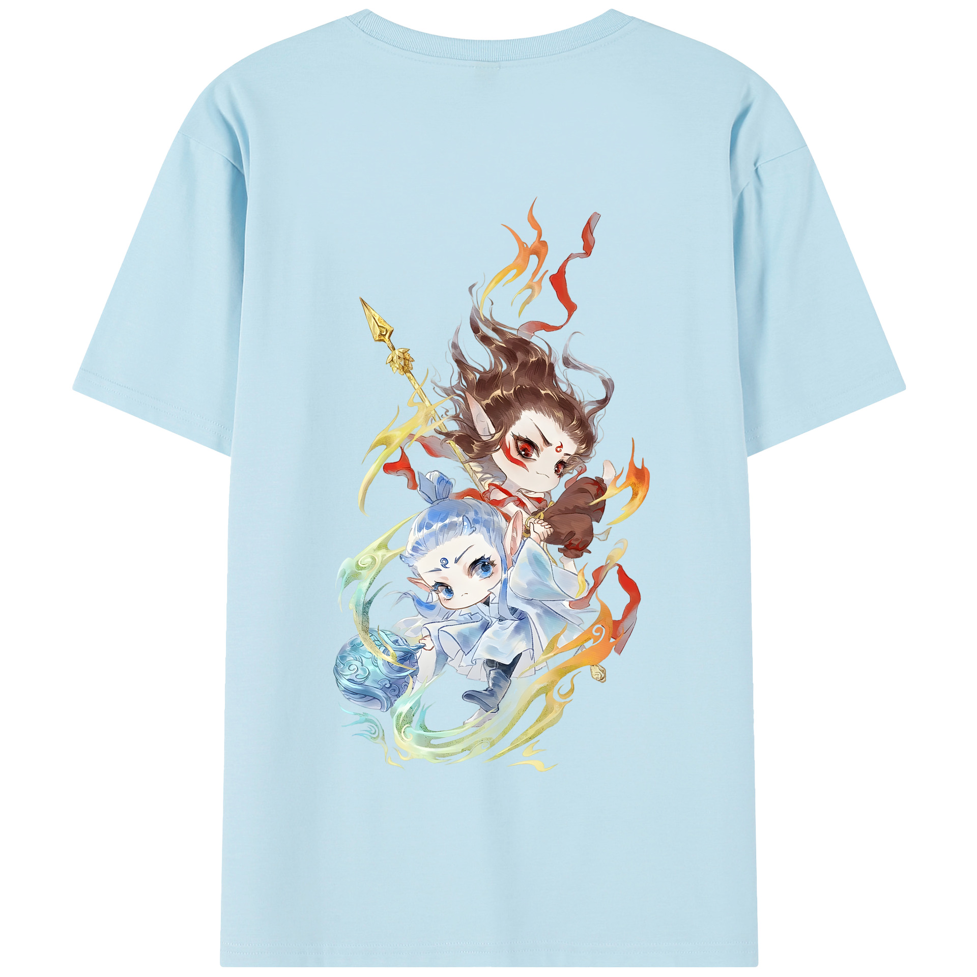 Ne Zha 2 ナタ 魔童の大暴れ 綿100％半袖Tシャツ（背面プリント）